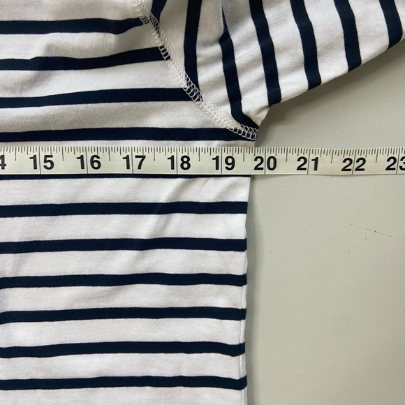 ATM White M Stripe Jersey Long Sleeve Boy Tee Nautical Classic Staple Preppy - Picture 9 of 10